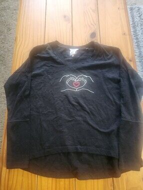 Cabi Love You Tee Black/Multi Color Size Small